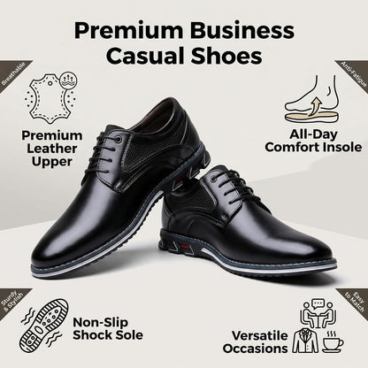 Size 10.5, Mens Casual Dress Shoes, Casual Sneakers for Men Simple Plain Toe Lace-Up Flats for Work, Comfortable Business Casual Attire.