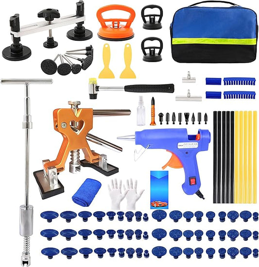 101pcs Paintless Dent Repair Tool Dent Puller Kit,Car Dent Repair KitOoaAdjustable Width, Dent Car Dent Removal KitA