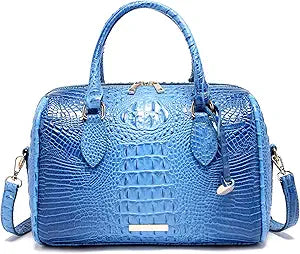 Top-Handle Crocodile Purses For Women Crossbody Leather Bags Trendy Large Capacity Tote with Shoulder Strap