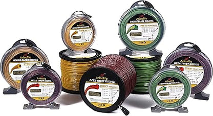 A ANLEOLIFE 3-Pound Heavy Duty Octa-Twist .155-Inch-by-379-ft Trimmer Line Spool,OTRIXT Co-Extruded Multi-Edge Spiral Weed Eater String, Red