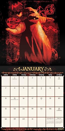 2024 Disney The Nightmare Before Christmas Wall Calendar