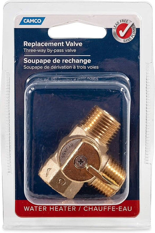 Camco RV 3-Way by-Pass Valve Replacment Kit for Water Heater  Easy Installation  (37463)