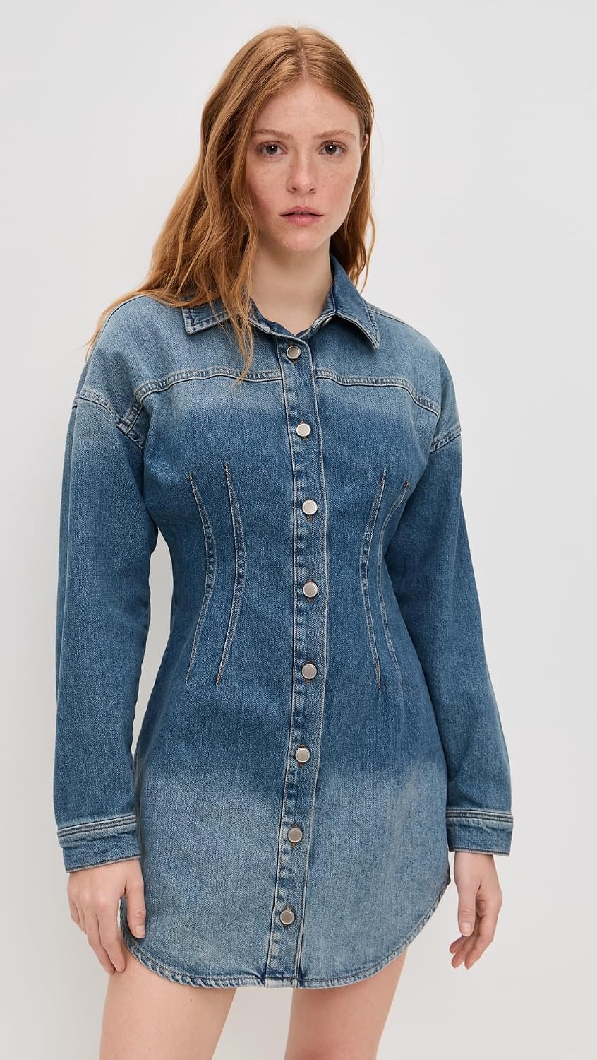 Fashion Nova Women's Shaped Denim Dress