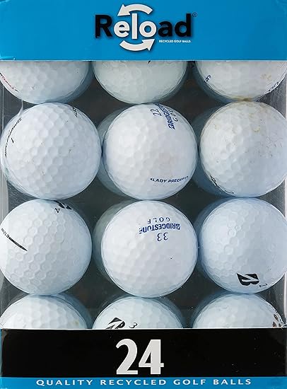 Reload Recycled Golf Balls (24-Pack) of Bridgestone Golf Balls, White(Packaging May Vary)