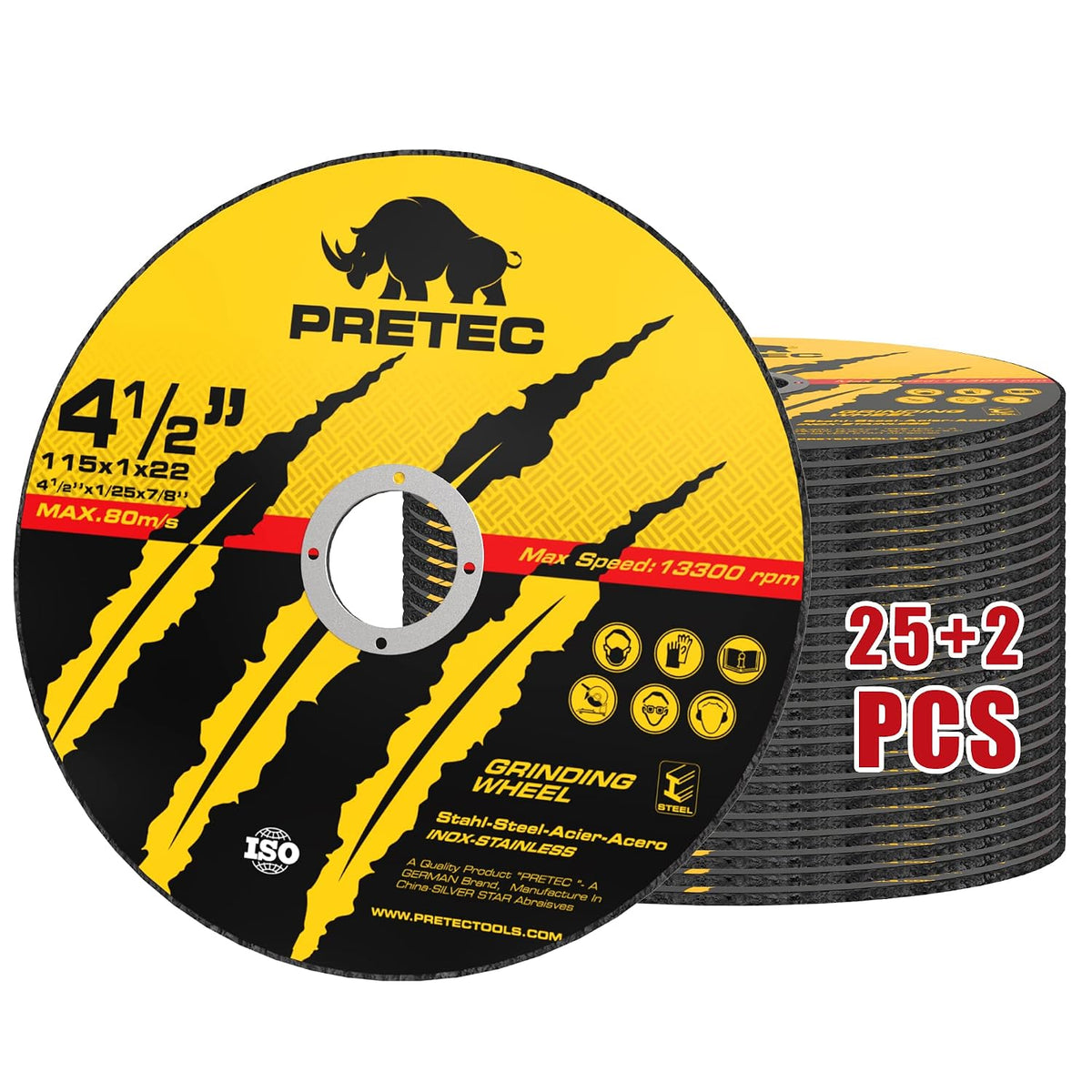 Cut Off Wheels 4-1/2", 20 Pack Metal Cutting Wheel,Thin 4.5” Metal & Stainless Steel Fast Cutting Discs for Angle Grinder - 7/8" Arbor Hole