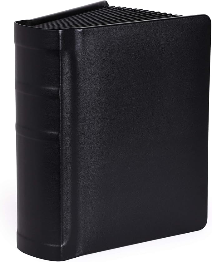 Professional Leatherette Bound Photo Album for Weddings and Special Occasions (5x7 (15 Page), BlackBlack)