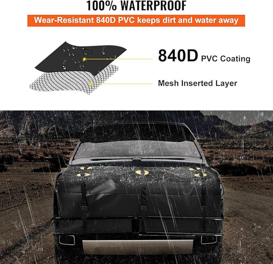 VEVOR Hitch Cargo Carrier Bag, Waterproof 840D PVC, 59"x24"x24" (20 Cubic Feet), Heavy Duty Cargo Bag for Hitch Carrier with Reinforced Straps, Fits Car Truck SUV Vans Hitch Basket
