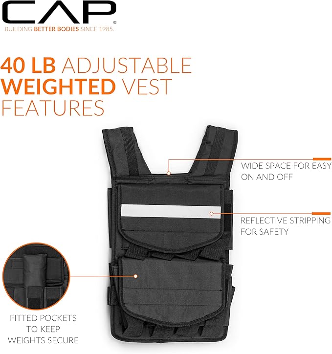 CAP Barbell Adjustable Weighted Vest  Various Sizes