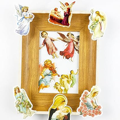 Catholic Stickers Religious Bible Faith Cross Sticker Pack Gifts for Adults Teens and Kids, 60PCS Aesthetic Catholic Jesus Stickers for Water Bottles Laptops Suitcases Skateboards Guitar