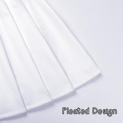 High-quality pleated mini skirt, perfect for school, parties, or everyday wear, with breathable polyester fabric and attached safety shorts.