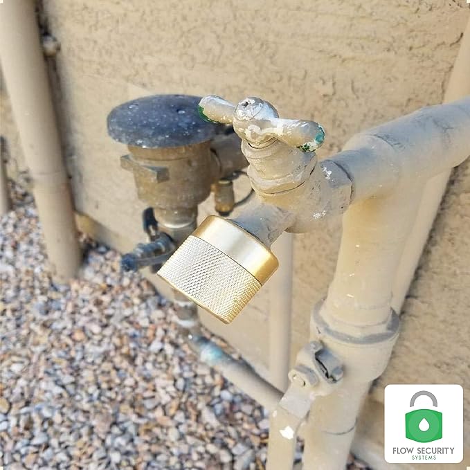 The FaucetLock | Heavy Duty Brass Construction | Prevents Water Theft & Secures Outdoor Bibbs | Promotes Water Conservation | Keyed Randomly | FSS 50 | 1 Pack