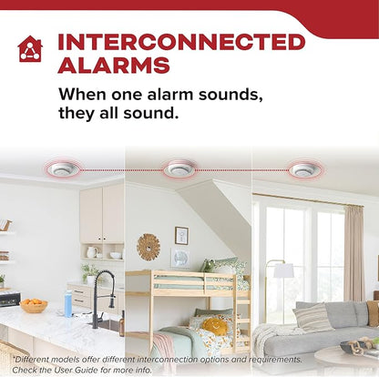 Kidde Smoke Detector, Hardwired with AA Battery Backup, 20SAR, 3 Pack