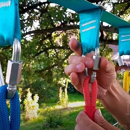 Set of 5 Carabiners for Ninja Slackline. Triangle Shaped Quick Links for Ninja Slackline. Large 516" (M880mm)