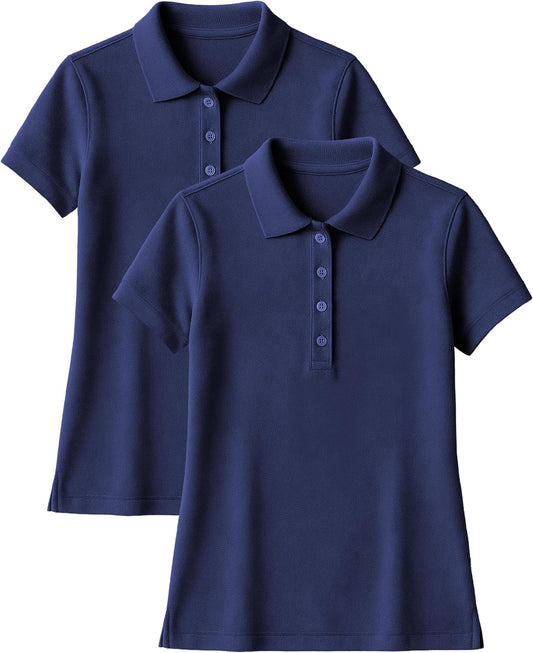 Color Black Andrew Scott Women's Golf Polo Shirts | Ultra Soft Quick Dry V Neck Button Collar Tops | Multi Packs & Colors