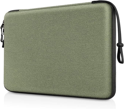 FINPAC Hard Laptop Sleeve Case for 15.3 inch MacBook Air M3 M2 2024, 16.2 inch MacBook Pro M4/M3/M2/M1 Pro/Max A2991 A2780 A2485 A2141, Waterproof Case for Surface Laptop/Book, Olive