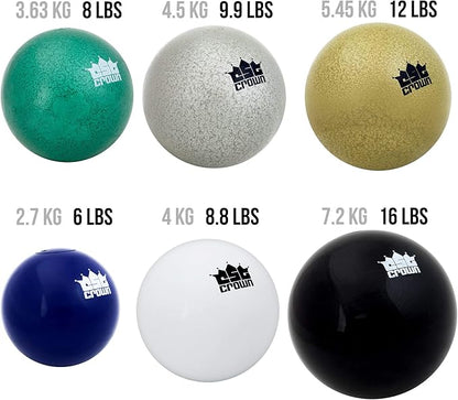 Crown Sporting Goods Shot Put - Cast Iron Shot Put Ball- Shotput Weights 2.72kg to 7.26kg (6lb to 16lb) - Great for Outdoor Track & Field Equipment