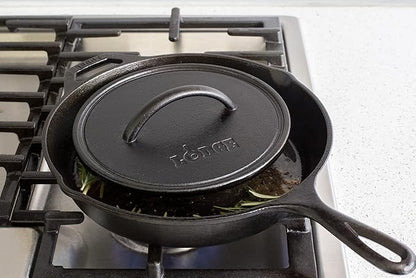 8" Cast Iron Round Flat Grill Press