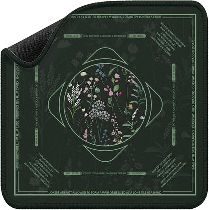Mahjong Mat for Table, Durable Mahjong Table Cover with Unique Design, Premium Mahjong Accessories, Perfect Mahjong Gifts for Women, Game Mat for Mahjong and Board Game Enthusiasts (Emerald Reverie) ( doesn’t come with the bag )