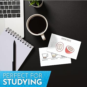 Home Advantage Ruled White Index Cards, File Note Cards (3-x-5-inch)