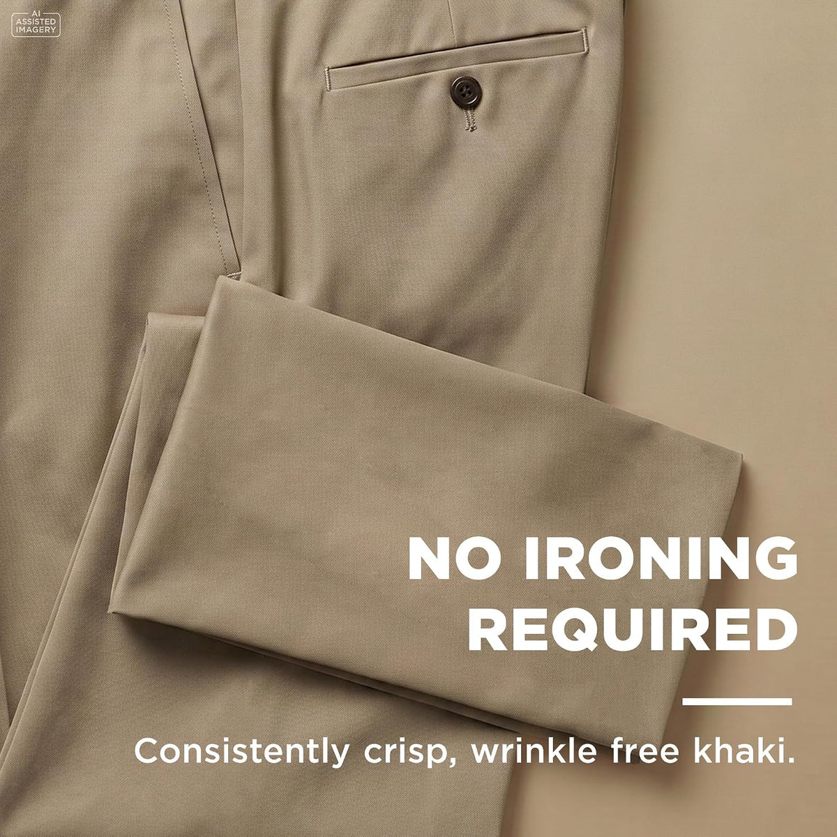 Haggar Men's Premium No Iron Khaki Classic Fit Flat Front Casual Pant (Regular and Big & Tall Sizes)