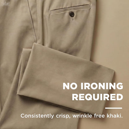 Haggar Men's Premium No Iron Khaki Classic Fit Flat Front Casual Pant (Regular and Big & Tall Sizes)
