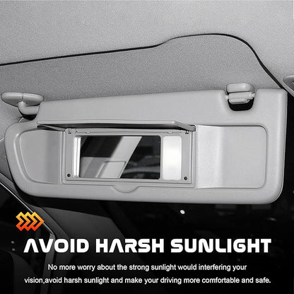 Gray Driver Left Side Sun Visor Replacement Compatible with 2006 2007 2008 2009 2010 2011 Honda Civic EX LX Sedan SI Coupe Replace 83280-SNA-A01ZA
