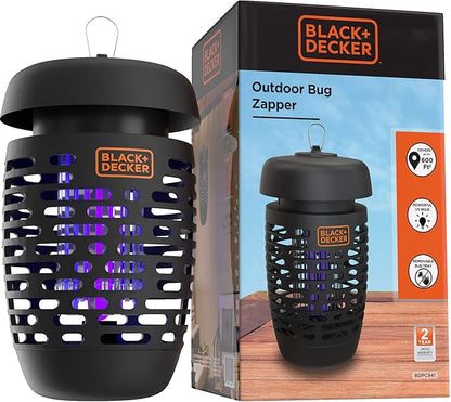 BLACK  DECKER Bug Zapper- Mosquito Repellent and Mosquito Zapper- Fly Traps for Indoors  Outdoors- Gnat  Moth Traps- Bug Catcher  Killer 600 Sqft Coverage Fly Trap for Insects