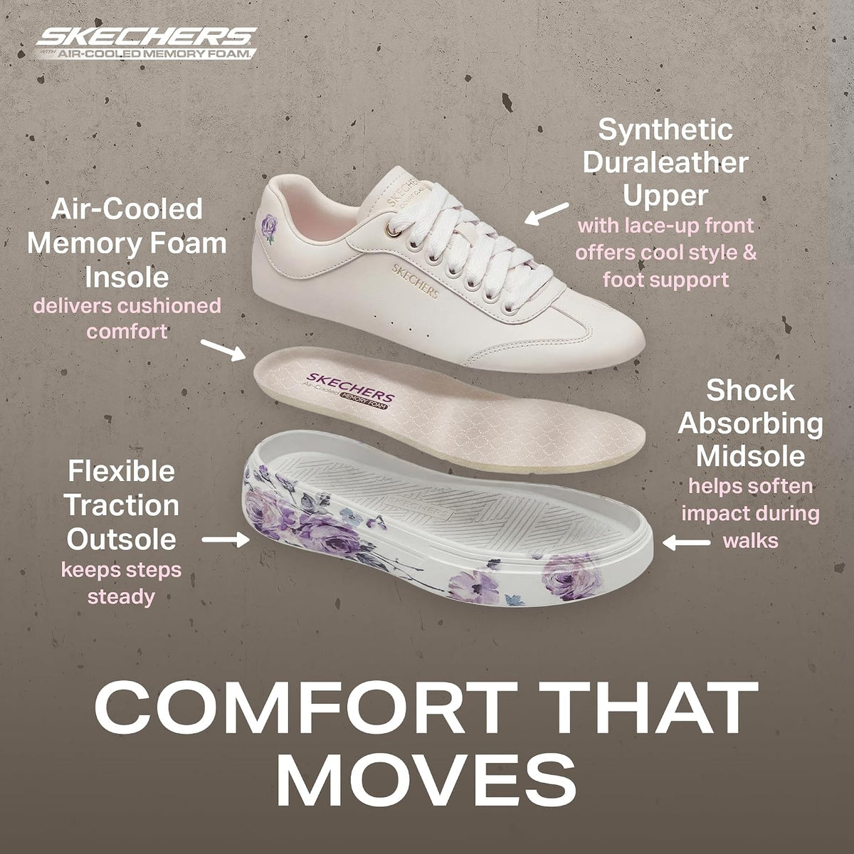 Skechers Women's Cordova Classic-Painted Flora