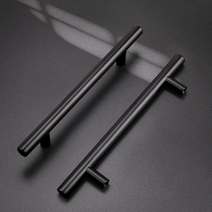 Probrico 15 Pack5" Hole Centers Flat Black Modern Cabinet Pulls Drawer Handle Kitchen Cupboard T Bar Dresser Pull Stainless Steel Cabinet Hardware, 7-12 Total Length