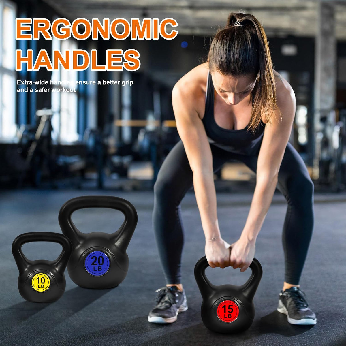 Fitvids Wide Grip Kettlebell Weight Set