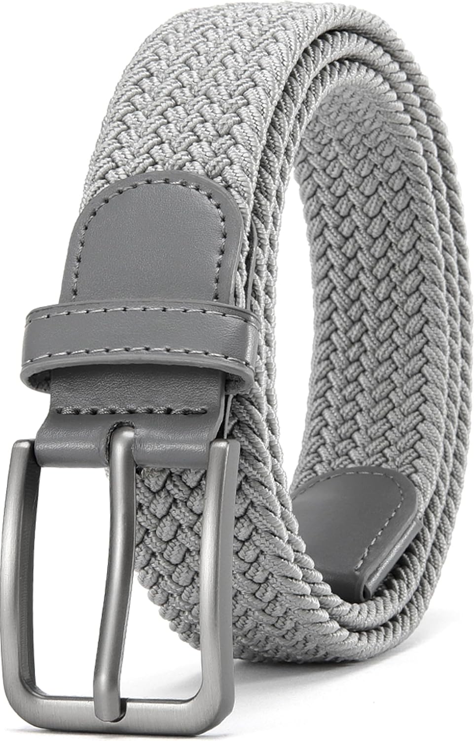 DOOPAI Braided Stretch Belt for Men, Elastic Woven Belt, casual Fabric Golf Belt, 1 3/8" for golf pants jeans