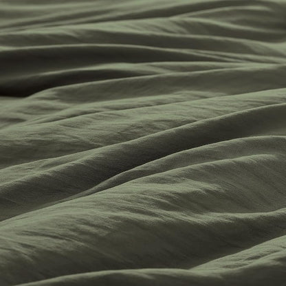 WRENSONGE Queen Comforter Set - 3 Pieces Olive Green Comforter Prewashed Soft Lightweight for All Seasons,Fluffy Down Alternative Comforters Queen Size with 2 Pillow Shams