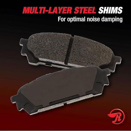 Raybestos R-Line Automotive Replacement Rear Brake Pad Set for Select Ford, Lincoln (MGD1377CH)