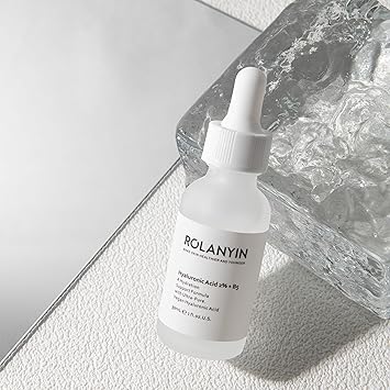 ROLANYIN Hyaluronic Acid 2  B5 Serum Hydrating and Moisturizing with Soothing and Revitalizing Benefits Skin Repair and Texture Improvement for Youthful Radiant Skin
