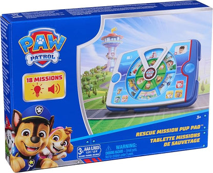 Paw Patrol Academy Rescue Mission Pup Pad, Electronic Interactive Toy | Interactive Pup Pad Toy, Muisc, Lights and Sounds, Play With 18 Rescue Missions, Kids Toys for Boys & Girls Ages 3 & Up
