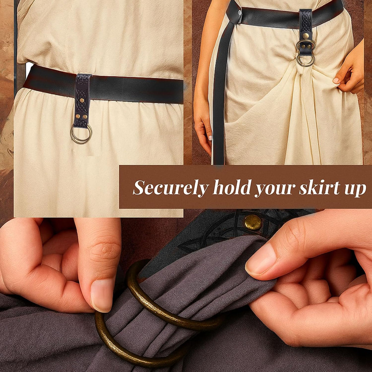 SUMGOGO Belt Retro Medieval Waist Belt Renaissance Cosplay Costume (Belt Only)