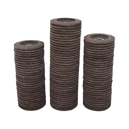 100 Pack 40 Grit Flap Discs 4.5 Inch x 78 Inch Arbor Premium Zirconia Grinding Wheels for Metal, Steel, and Welds
