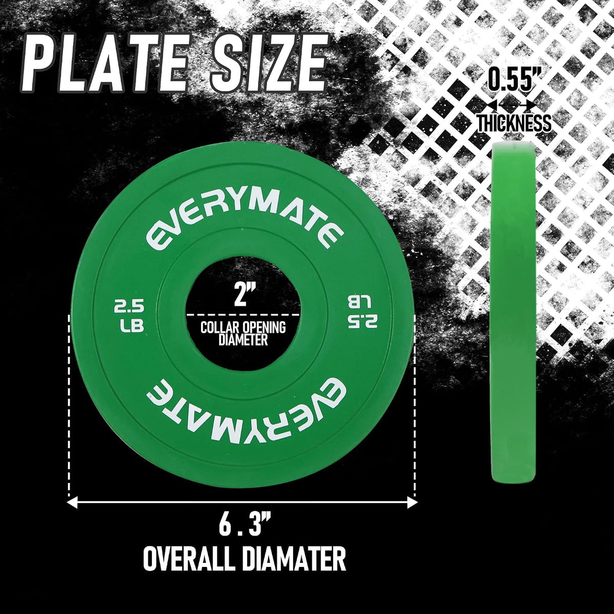 Change Weight Plates 1.25LB 2.5LB 5LB Set Fractional Plate Olympic Bumper Plates for Cross Training Bumper Weight Plates Steel Insert Strength Training Weight Plates