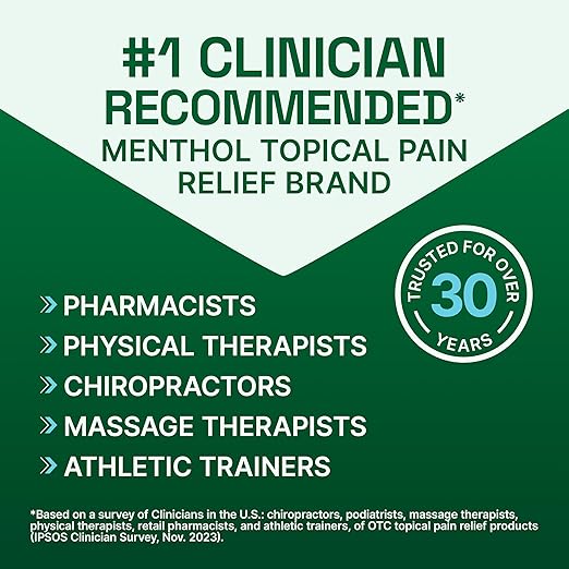 Biofreeze Pain Relieving Patches, for Back, Neck,  Knee Pain, Sore Muscle Relief, 8 Hour Pain Relief, Pharmacist Recommended, FSA Eligible, 5 Biofreeze Menthol Patches