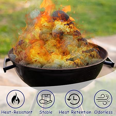Sunnyglade 10LBS Black Lava Rocks for Fire Pit 1-2 inch Gas Fireplace Rocks, Black Lava Pebbles for Propane Fire Pit, Decorative Volcanic Stone for Outdoor  Indoor Gas Fireplace (10, Pounds)