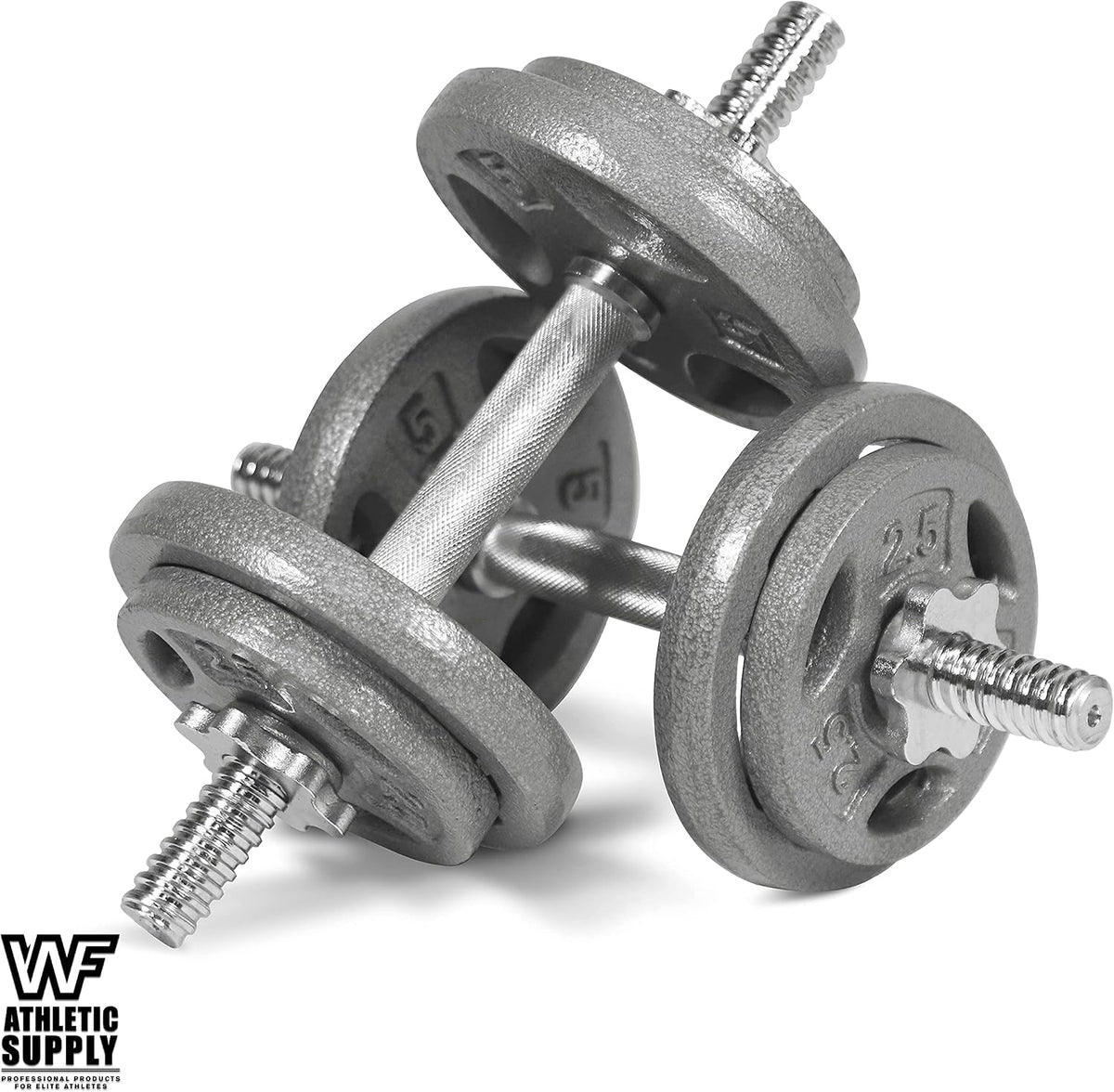 WF Athletic Supply Cast Iron 1-Inch Standard Grip Plate for Strength Training, Muscle Toning, Weight Loss & Crossfit - Multiple Choices Available