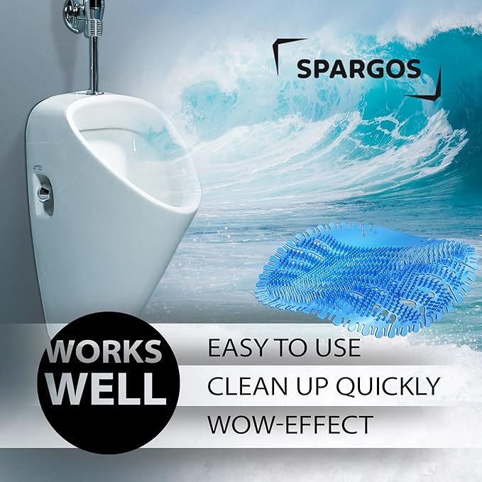 Urinal Screen Deodorizer (24 Pack) Urinal Cakes Anti-Splash Odor Protection for Toilets in Bathroom Office Stadiums Schools with Free Gloves - 24pcs Ocean Breeze Scent