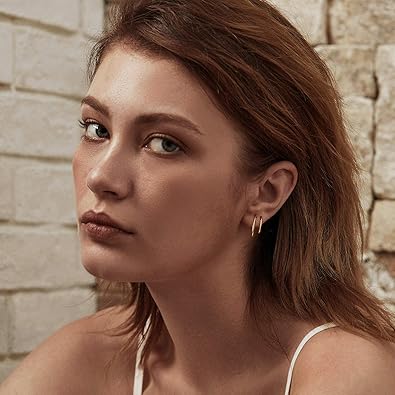 LOYATA Earring Stud Sets for Women 14K Gold Plated 925 Sterling Sliver Post Small Stud Earrings for Women Hypoallergenic Gold Trendy Jewelry for Women