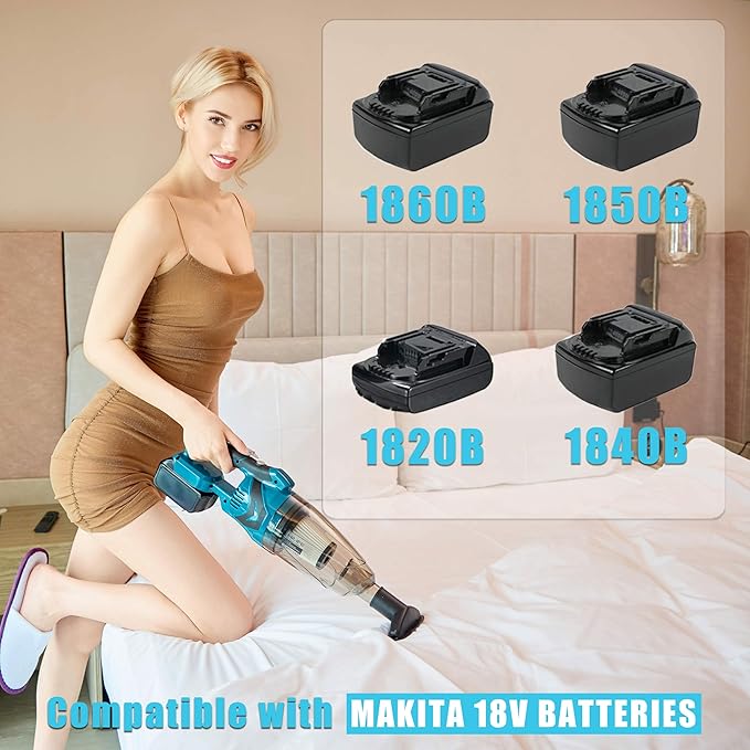 Cordless Handheld Vacuum Cleaner for Makita 18V Battery, EasyClean Wet Dry Use,Wireless Handheld Vacuum for Car,Home, Boat,Workshop, Pet Hair, Furniture Cleaning (Tool Only No Battery)