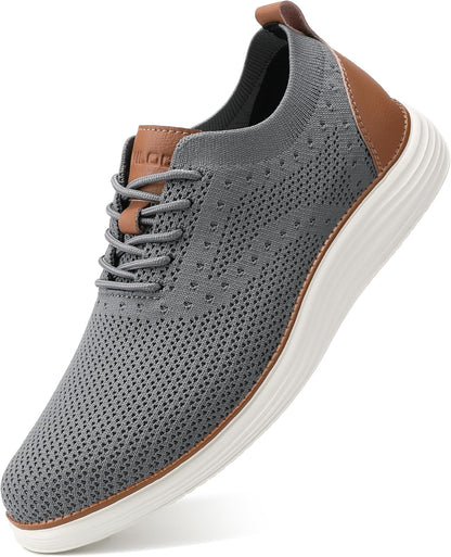 These lightweight and breathable sneakers feature a mesh upper, memory foam insole, and versatile style for all-day comfort.