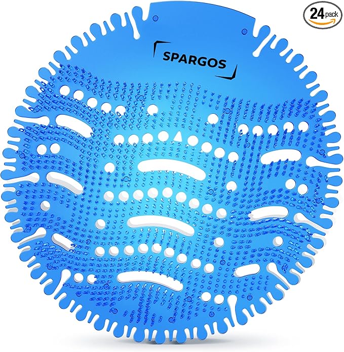 Urinal Screen Deodorizer (24 Pack) Urinal Cakes Anti-Splash Odor Protection for Toilets in Bathroom Office Stadiums Schools with Free Gloves - 24pcs Ocean Breeze Scent