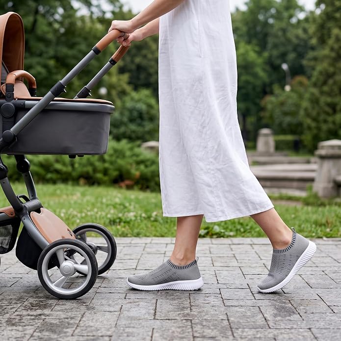 Breathable mesh upper, memory foam insole, slip-resistant sole for all-day comfort during work, workouts, or everyday wear.