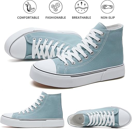 hash bubbie Unisex Fashion High Top Sneakers Women's Classic High Tops Canvas Shoes, Casual Tennis Shoes for Men