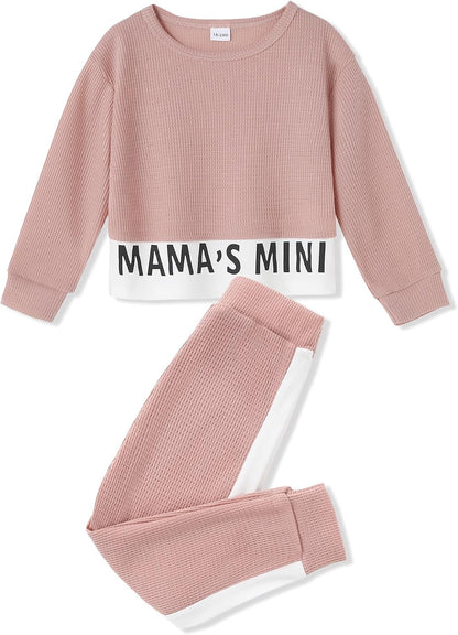 Toddler Baby Girls Clothes Outfits Long Sleeve Pullover Sweatshirt Tops + Pants Set Fall Winter Sweatsuits 1-6T