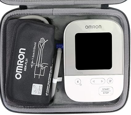 co2CREA Hard Case for OMRON Silver M4 Blood Pressure Monitor Upper Arm Cuff BP5250 BP7250 HEM-7156 HEM-7155T, Portable Travel Case Replacement